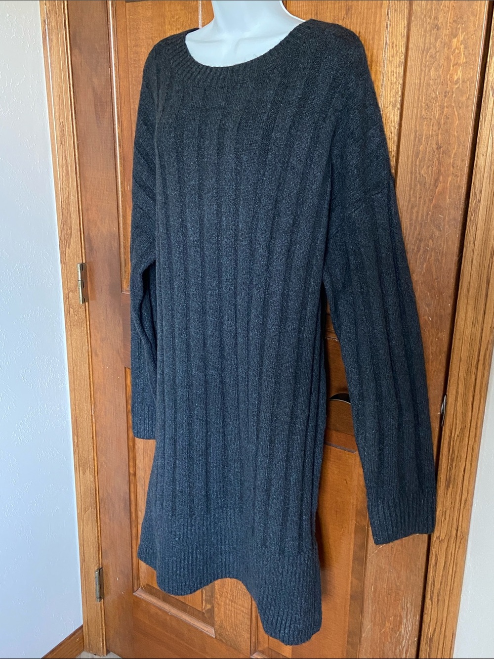Easel ribbed texture tunic knit sweater dress oversized brand new Size Large - Picture 3 of 9